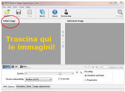 Programma per ottimizzare le immagini wordpress